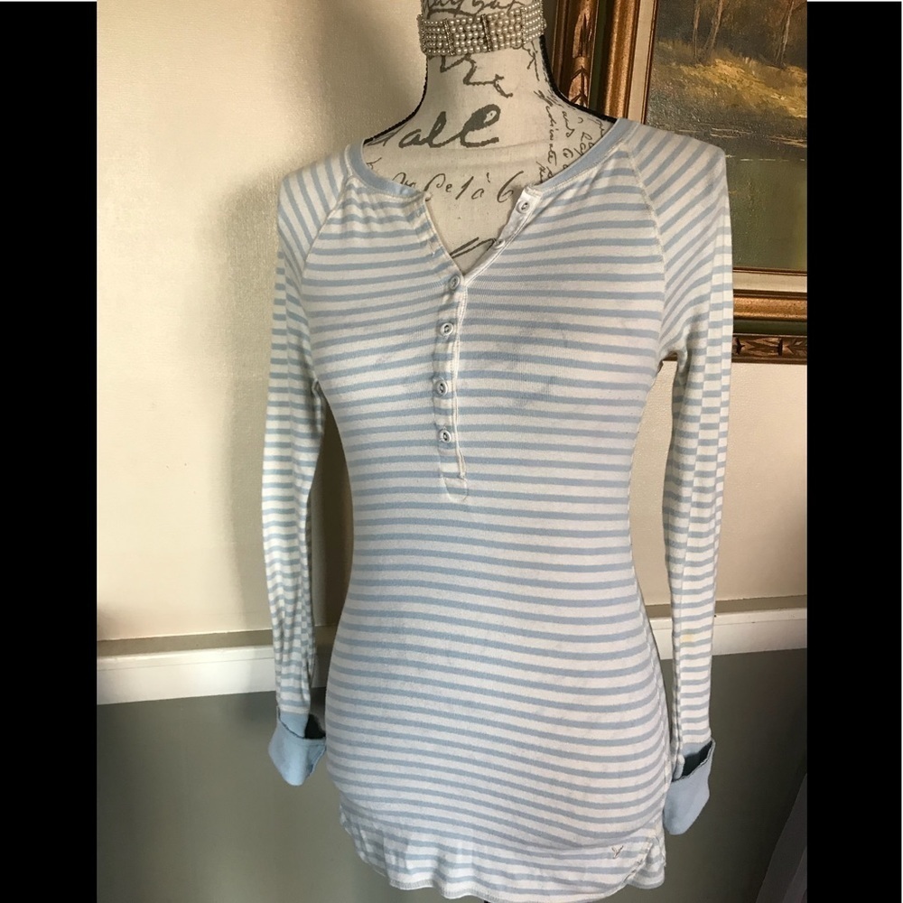 American Eagle Slim Fit Long Sleeve Henley Top M❗️FINAL SALE - Picture 6 of 8